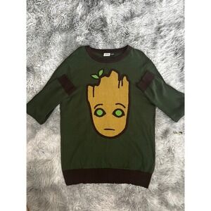 Marvel Men's Guardians of The Galaxy Groot Long Sleeve Sweater Size Large Green